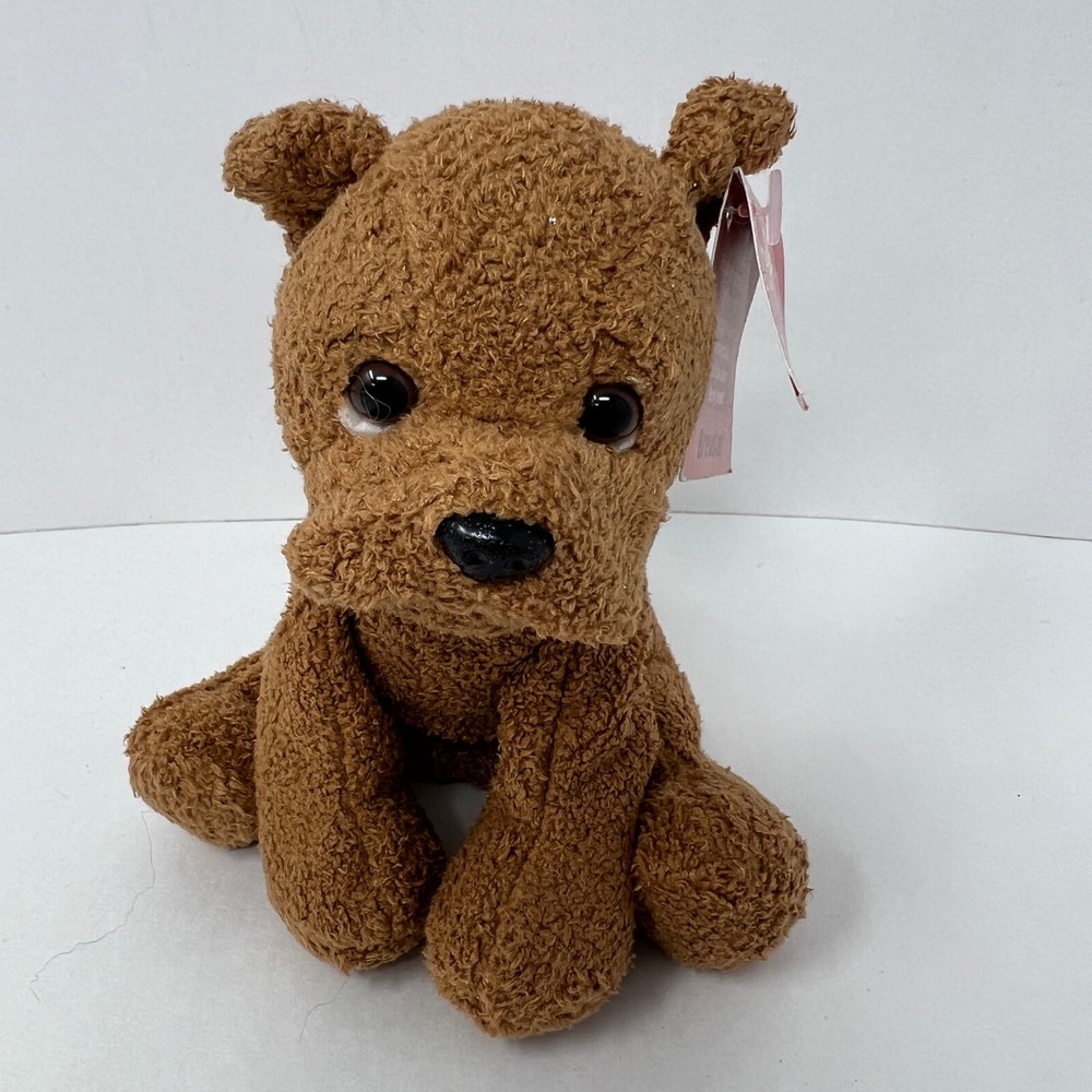 1985‎ Vintage Russ Brewster Bulldog Plush 5 inch Brown Luv Pets Puppy Dog 23172